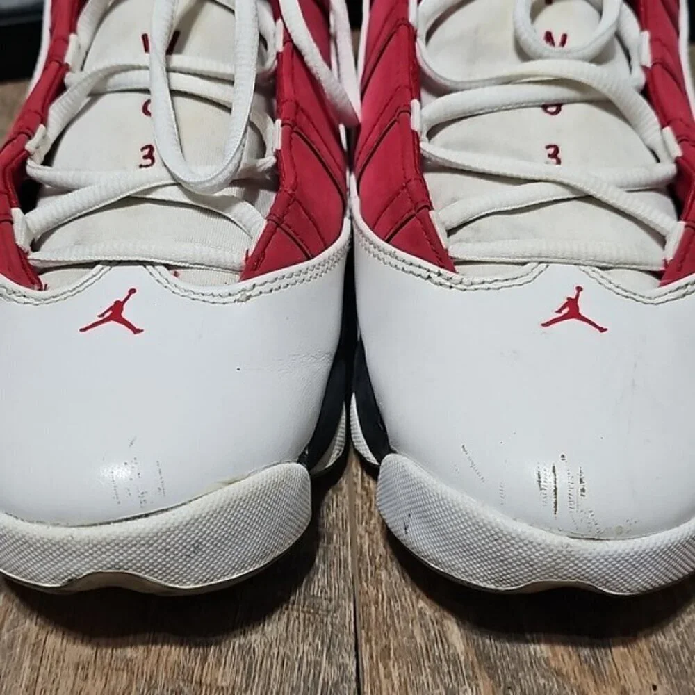 Jordan 6 Rings Red and White Basketball Shoes Size 13